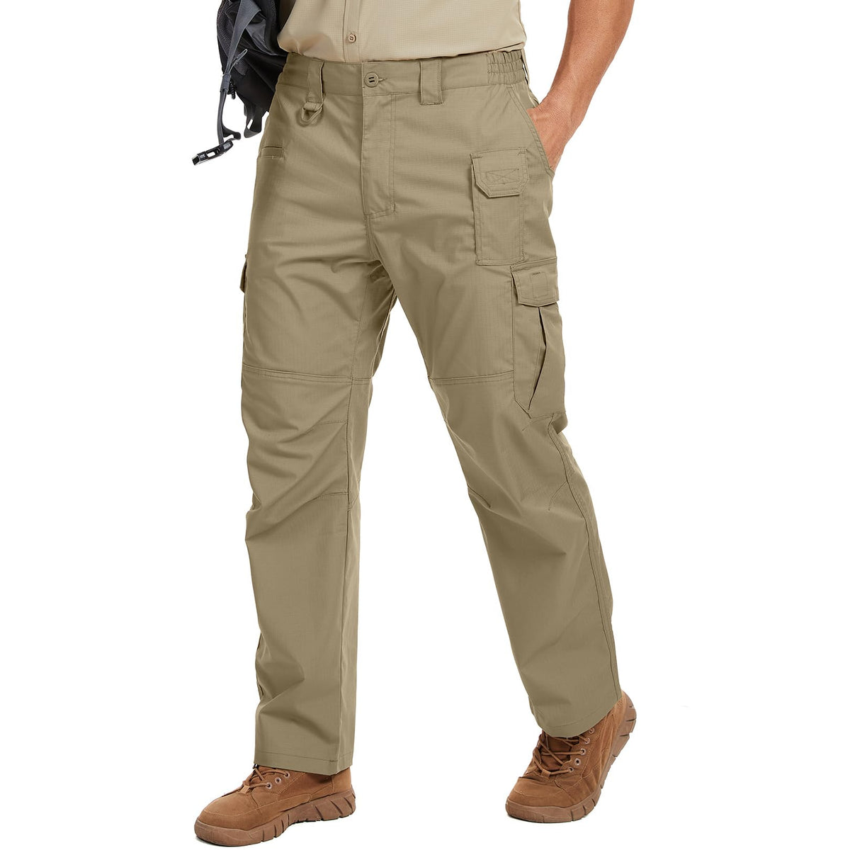 Mens Cargo Pants Tactical Cotton Flex Stretch BDU Outdoor Hiking Work Pants