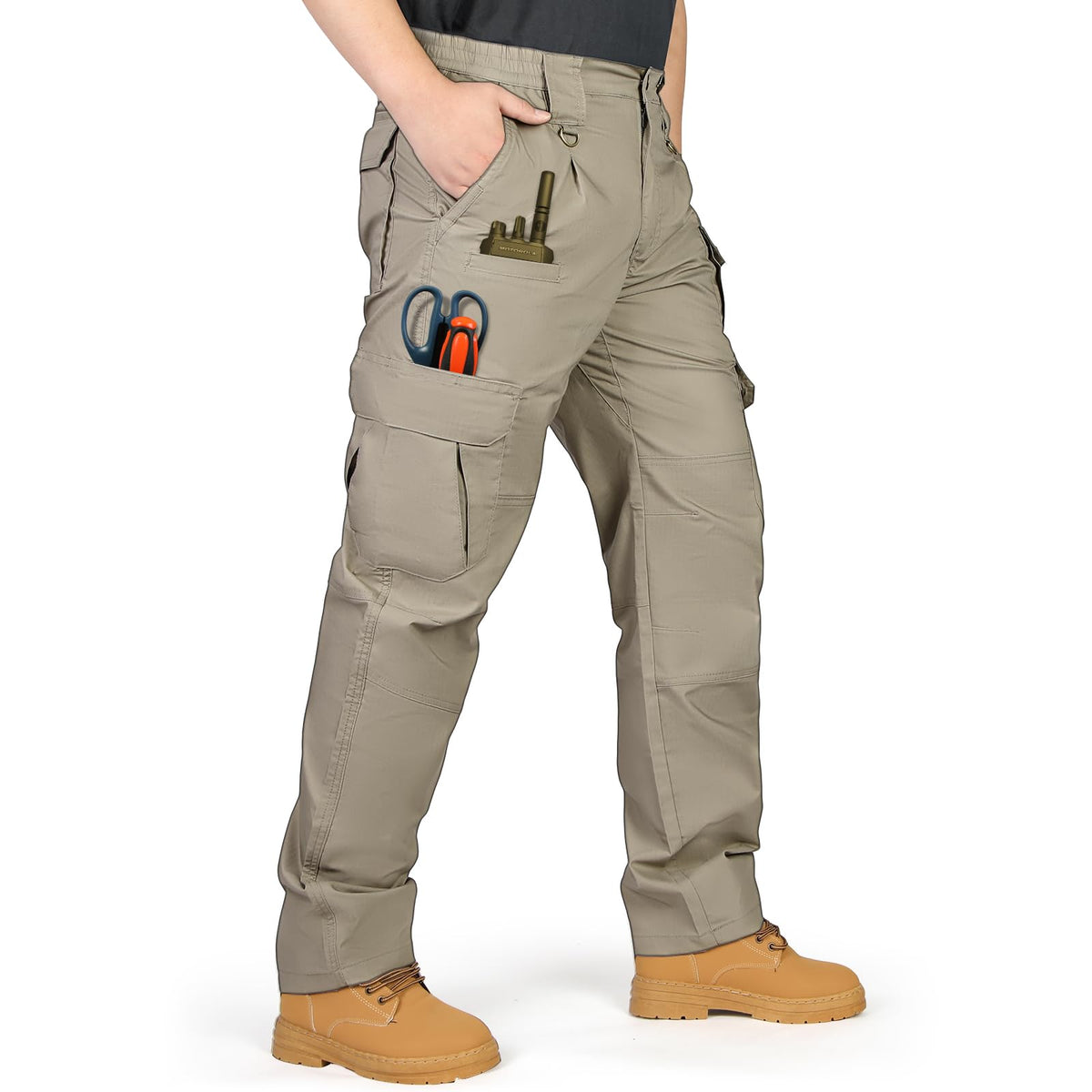 IGOLUMON Men's Ripstop Tactical Pants Stretch Cargo Work Hiking Pants