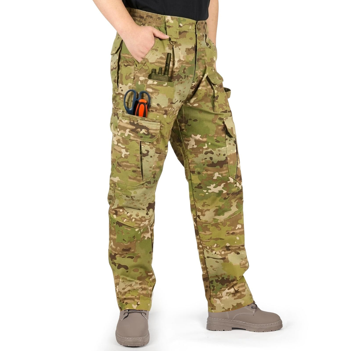 IGOLUMON Men's Ripstop Tactical Pants Stretch Cargo Work Hiking Pants