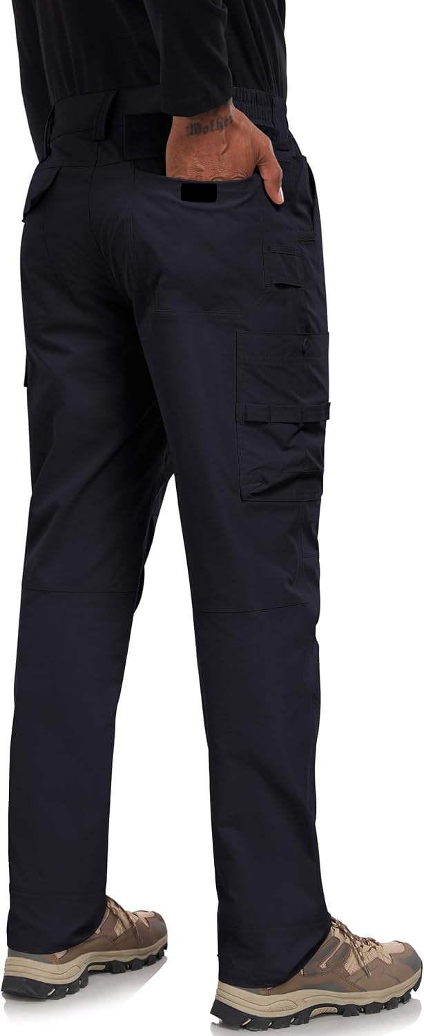 Lzzidou Men's Hiking Cargo Pants Tactical Work Travel Trousers