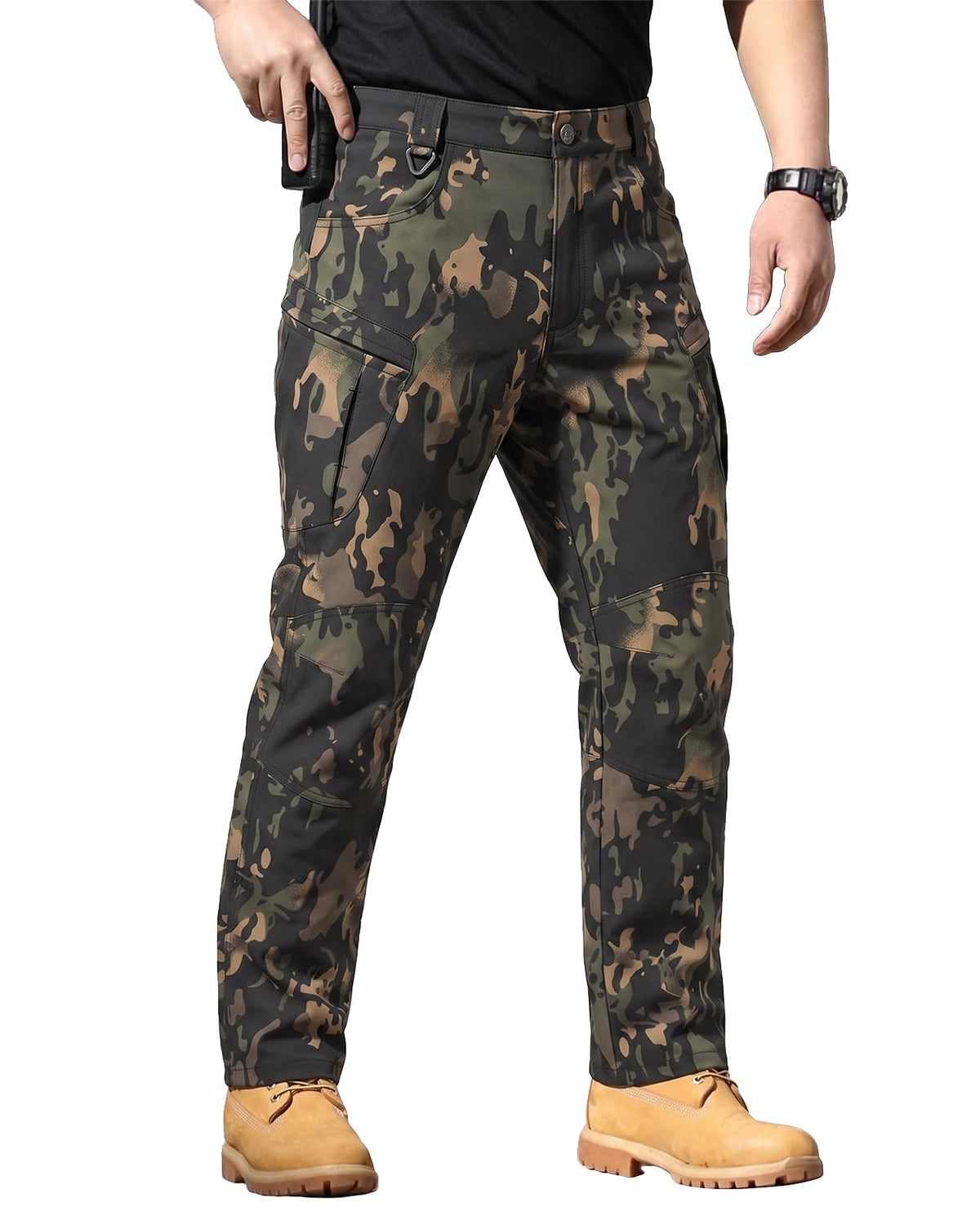 Men's Stretch Tactical Pants,Water Resistant Ripstop Cargo Pants,Lightweight Outdoor Work Hiking Pants with Pockets