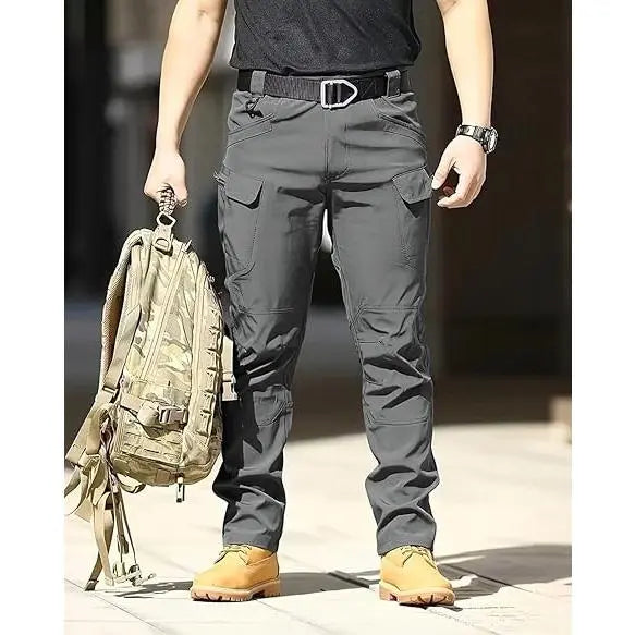 2PCS Men’s Tactical Pants – Stretch Waterproof Fabric, Durable Cargo Pants for Hiking, Casual Wear & Work, Multiple Pockets (No Belt)