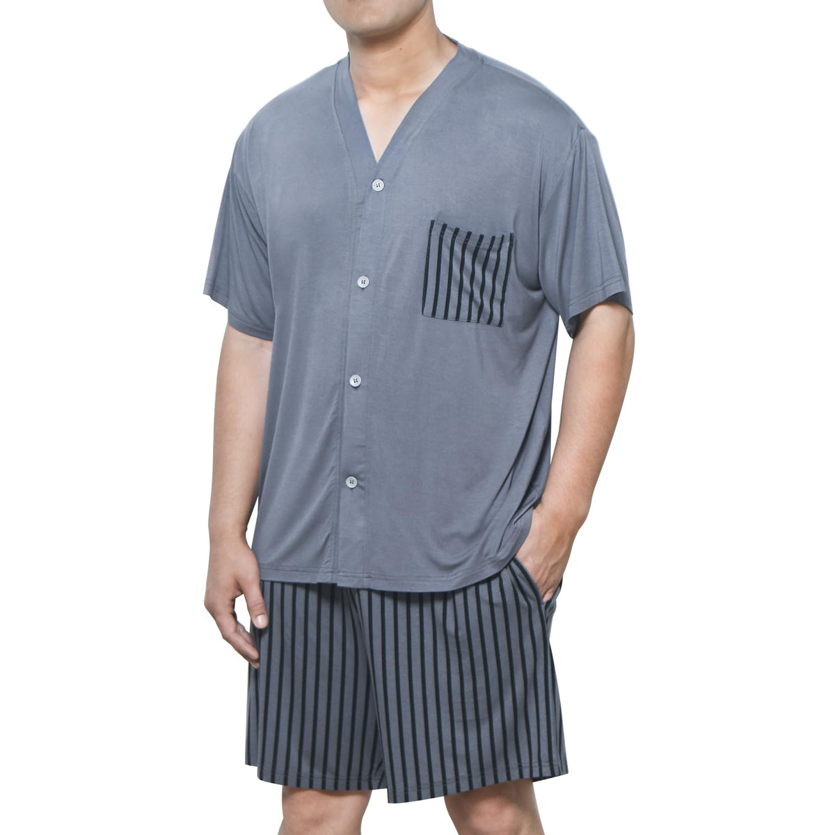 Donfri Modal Sleepwear Set for Men, Short Sleeve