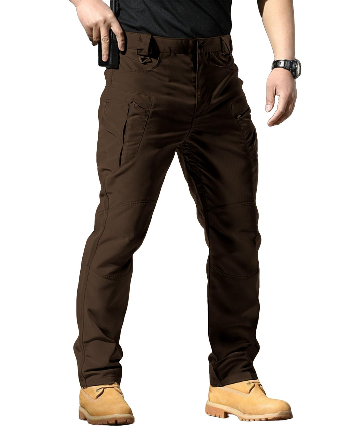 Men's Stretch Tactical Pants,Water Resistant Ripstop Cargo Pants,Lightweight Outdoor Work Hiking Pants with Pockets
