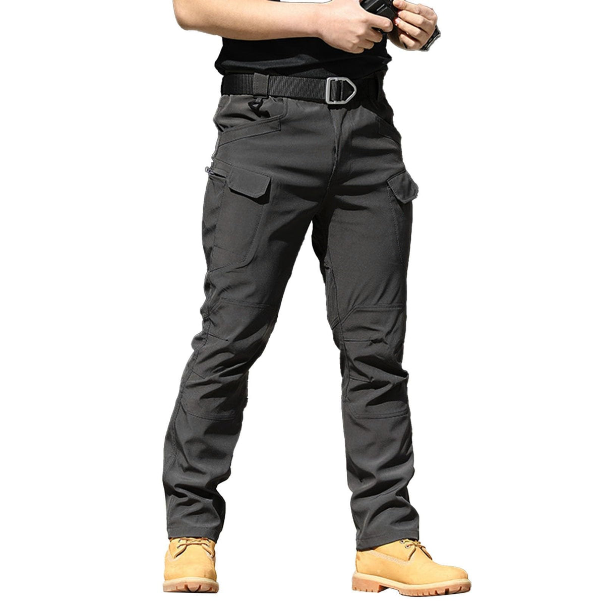 S-4XL Work Pants for Men Stretch Tactical Hiking Cargo Pant with Multi Pockets Casual Waterproof (No Belt)