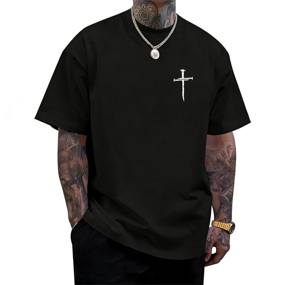 Christian Shirts for Men Jesus Cross Casual Tops