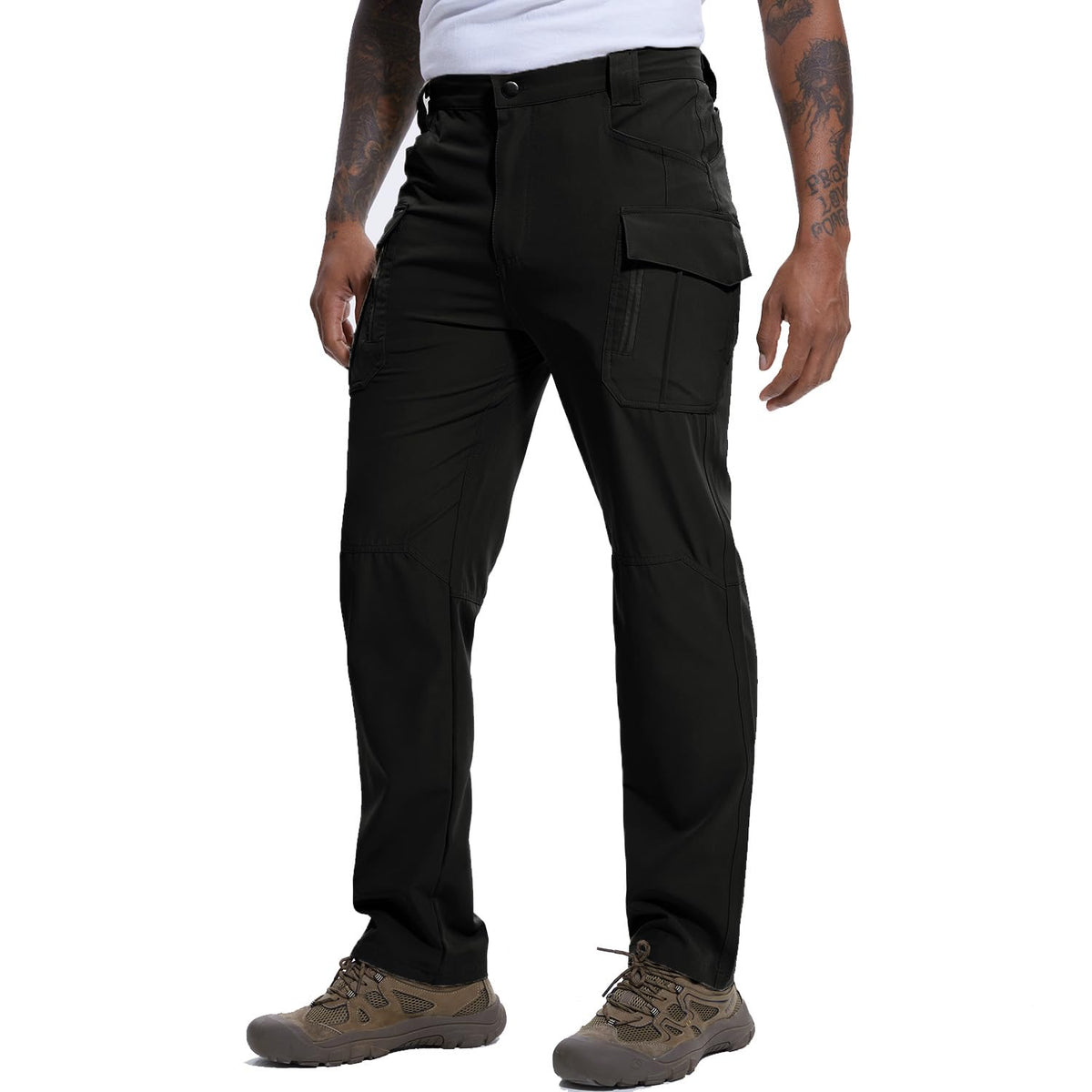 Men's Hiking Pants Breathable Summer Lightweight Tactical Cargo Stretch Quick Dry Fit Straight Leg Pants Airsoft Clothes