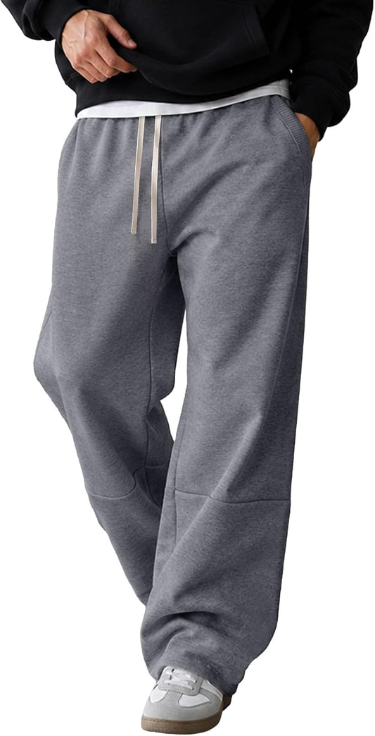 JMIERR Men's Baggy Sweatpants Straight Leg Drawstring