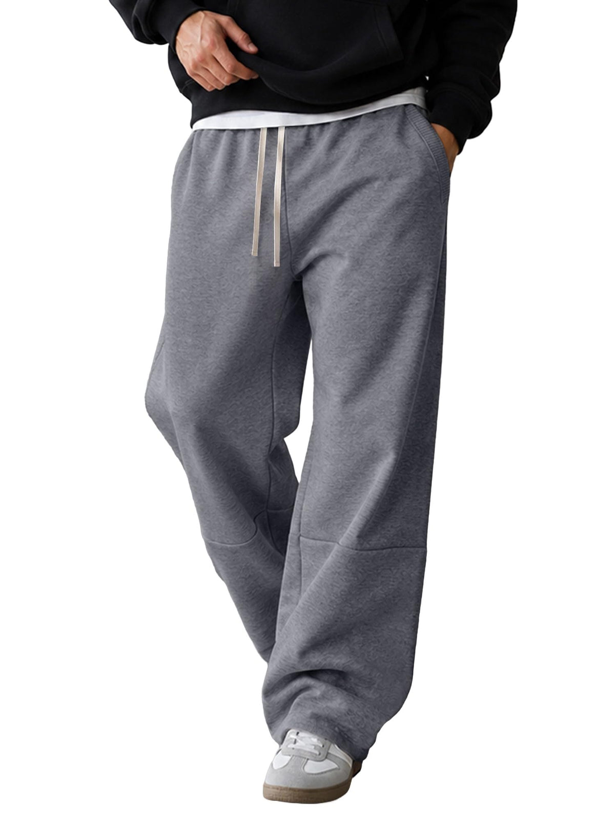 JMIERR Men's Baggy Sweatpants Straight Leg Drawstring