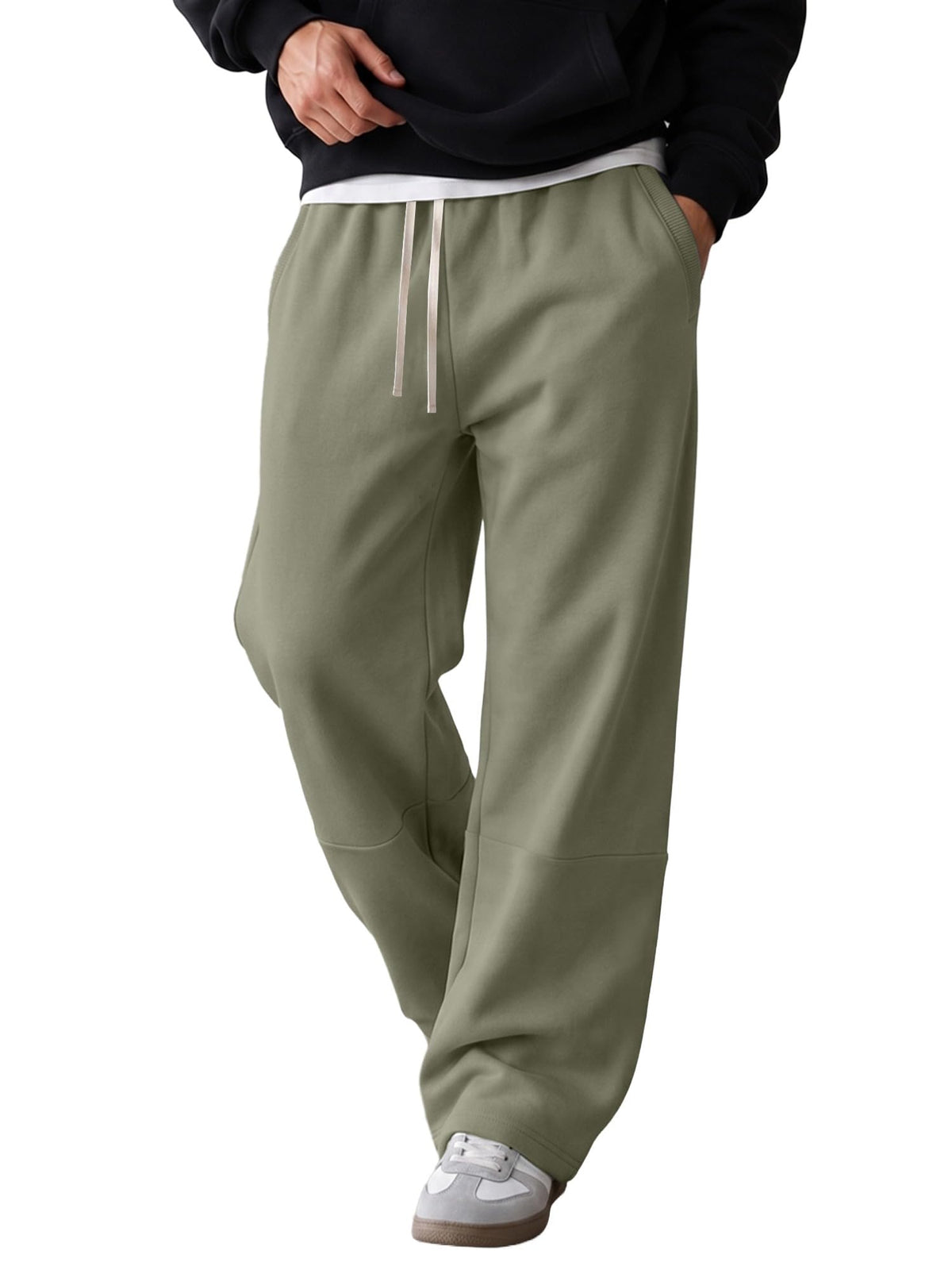 JMIERR Men's Baggy Sweatpants Straight Leg Drawstring