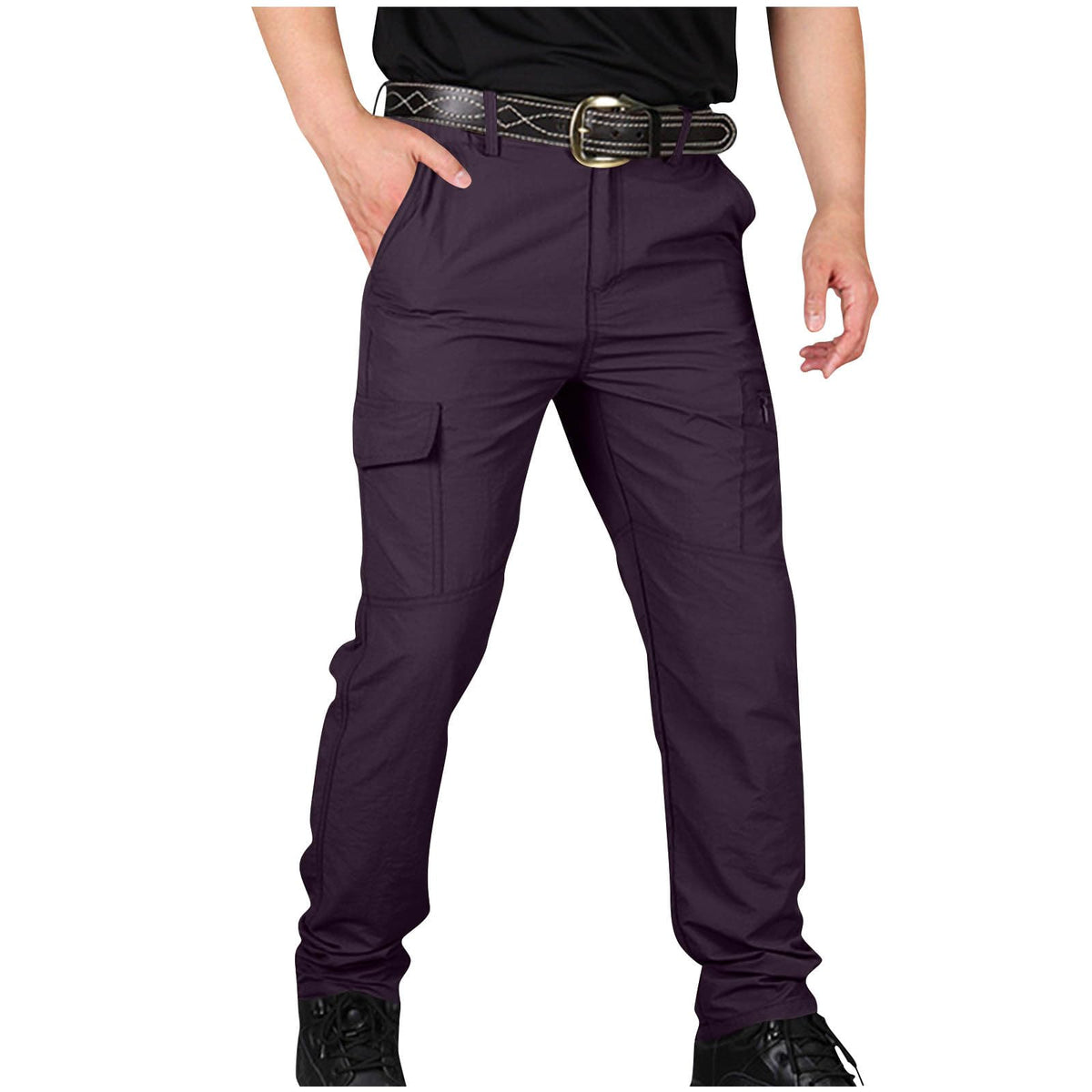 Men's Tactical Cargo Pants Straight Leg Ripstop Hiking Climbing Sweatpants Waterproof Mens Outdoor Work Multic-Pocket