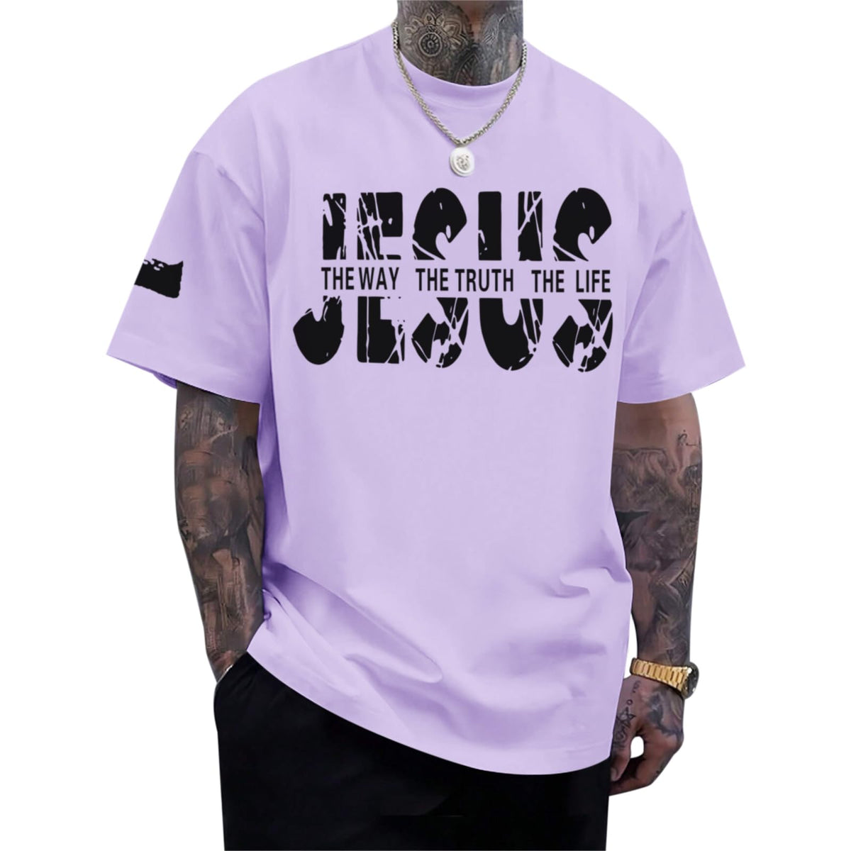 Christian Jesus Faith Shirts for Men God Religious Cross Bible Verse Inspirational Shirt Oversized Graphic Tees Tops