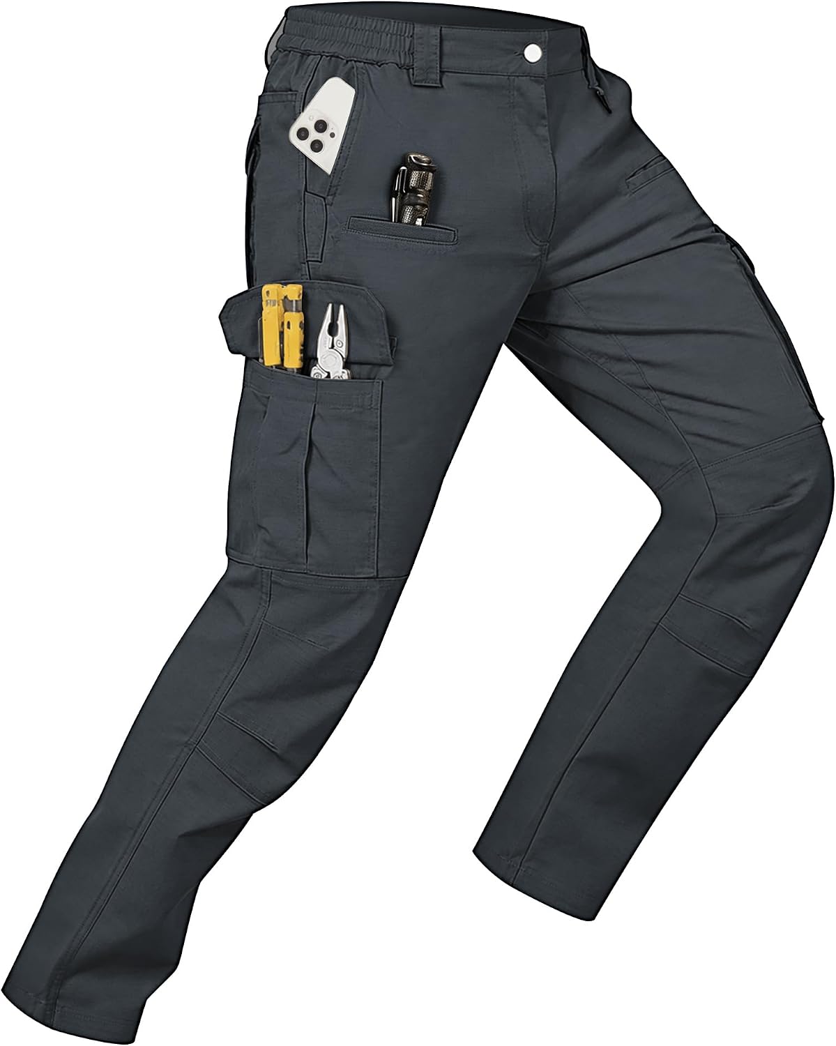 MOURCE Tactical Pants for Men Stretch Cargo Ripstop Waterproof Work Outdoor