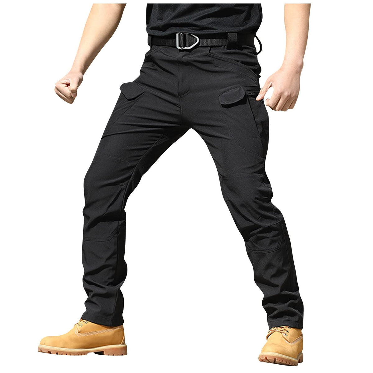 Mens Cargo Pants Water Resistant Relaxed Fit Hiking Work Pants Multi Pockets Ripstop Flex Baggy Camo Tactical Pant