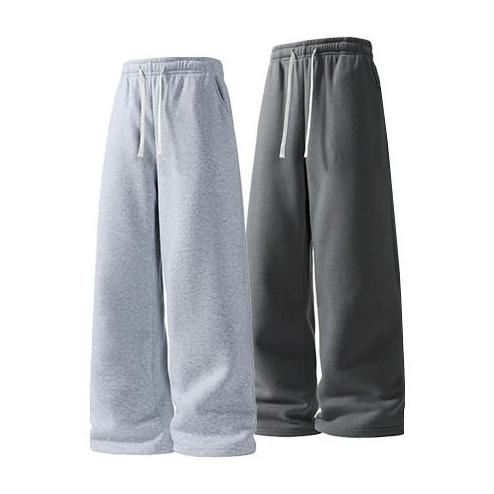 Men’s long pants for spring, summer, and autumn—simple drawstring waist, sporty and comfortable, versatile casual trousers for everyday wear.