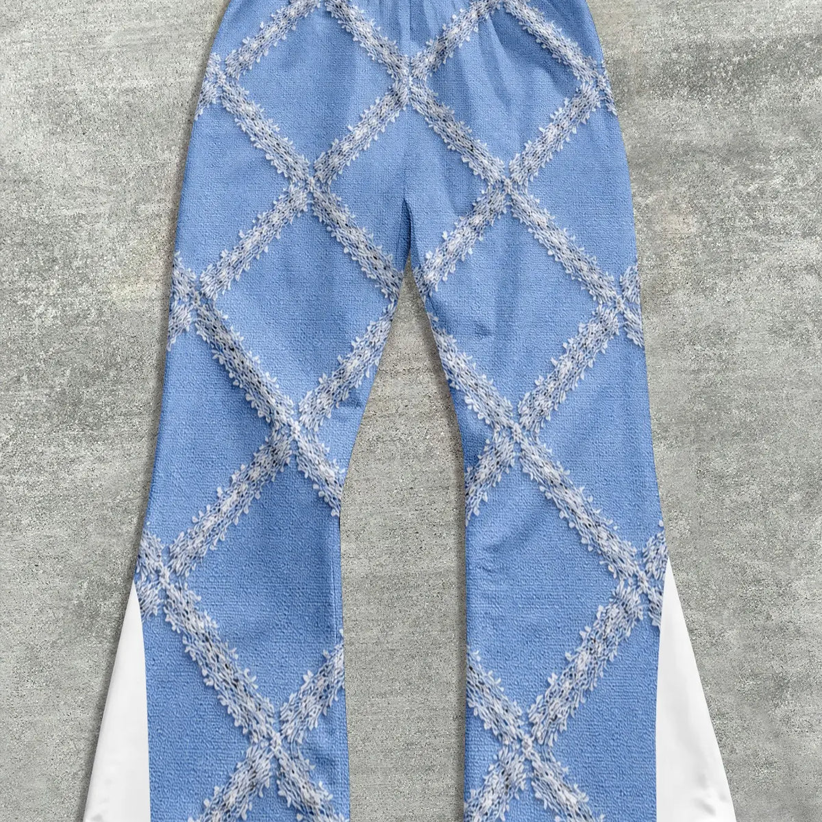 Men's Vintage Bell Bottomed Pants, Luxe Texture Print, Drawstring Sporty Long Pants, 3D Soft Breathable Fabric, Casual Daily Wear, Drawstring Casual Trousers