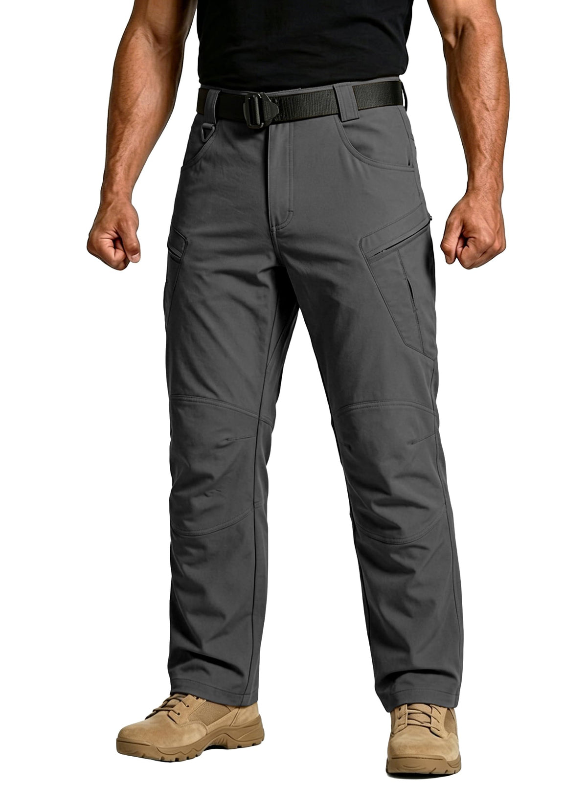 Men's Tactical Cargo Work Pants Lightweight Hiking Fishing Pants Stretch
