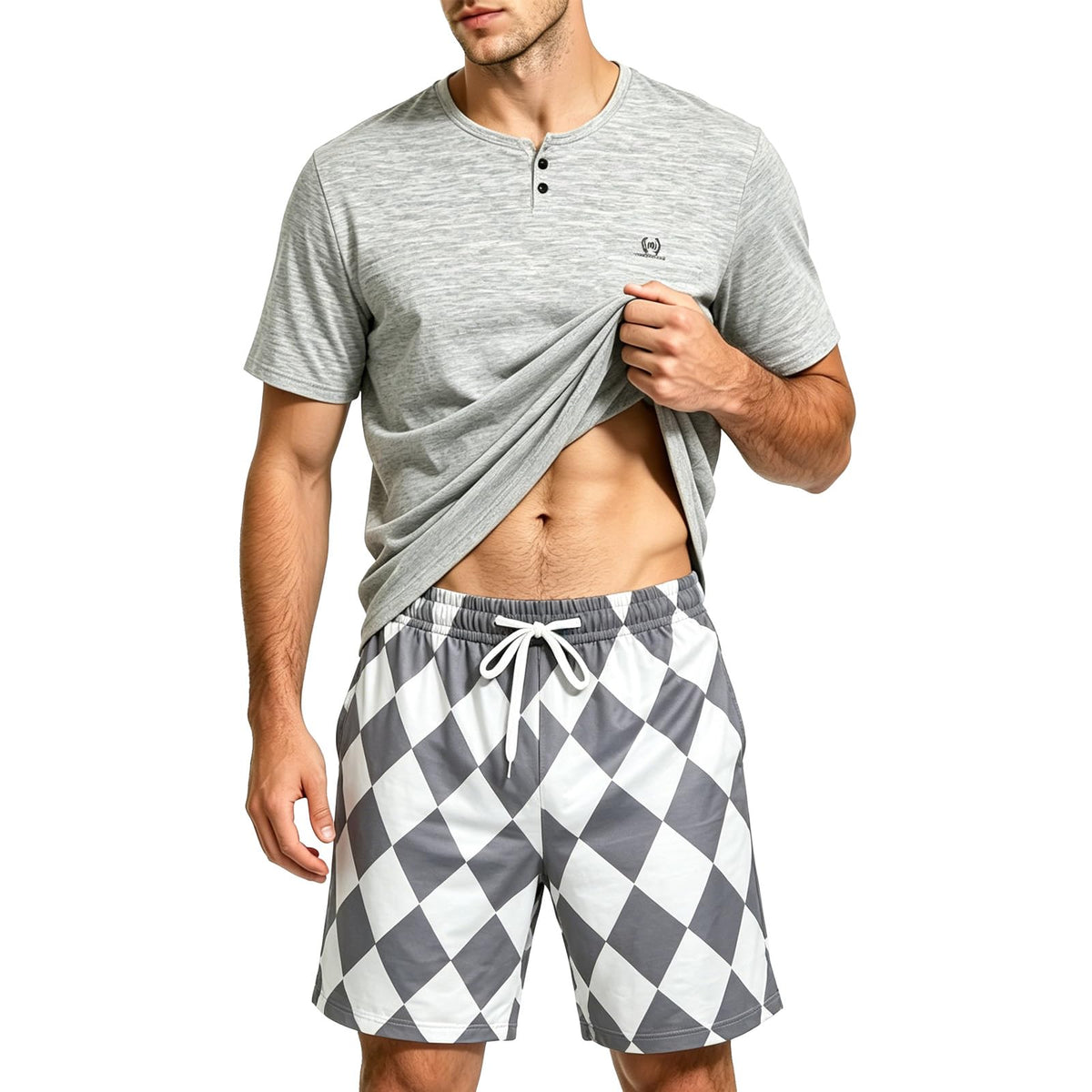 Men's Pajama Lounge Set - Soft 2 Piece Casual Sleepwear