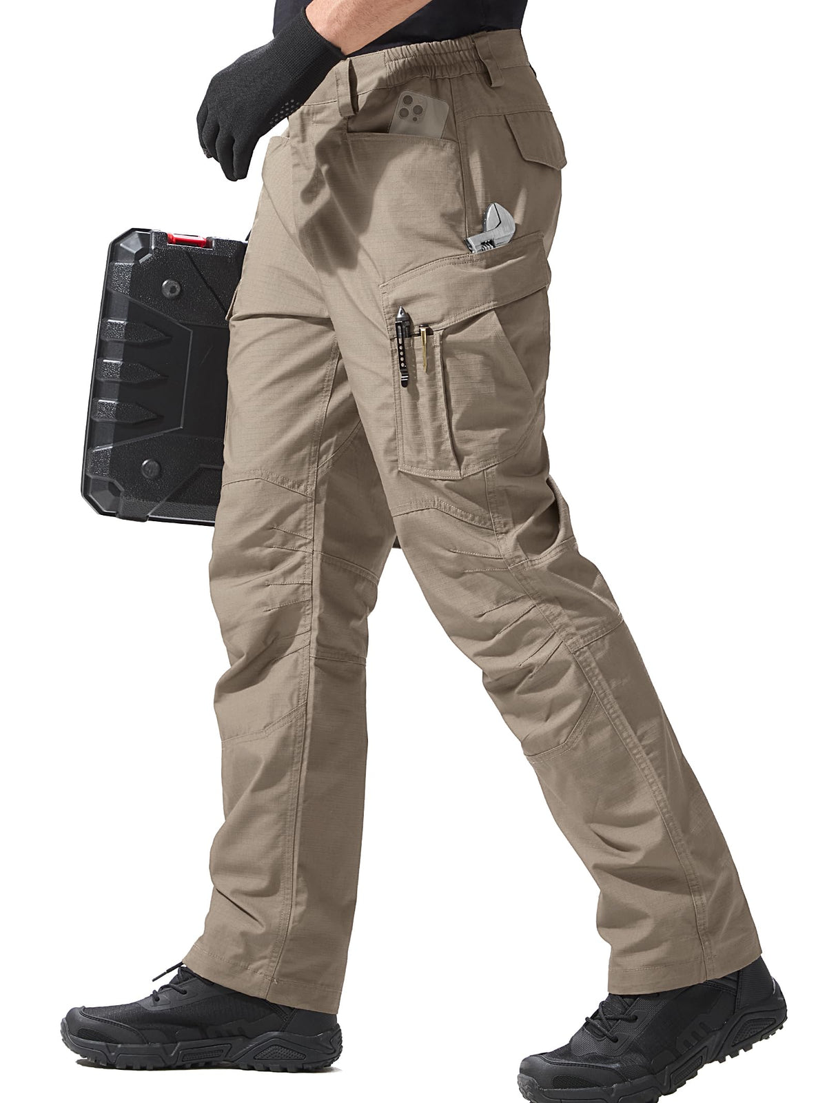 FREE SOLDIER Men's Tactical Pants Ripstop Work Cargo Hiking Pants