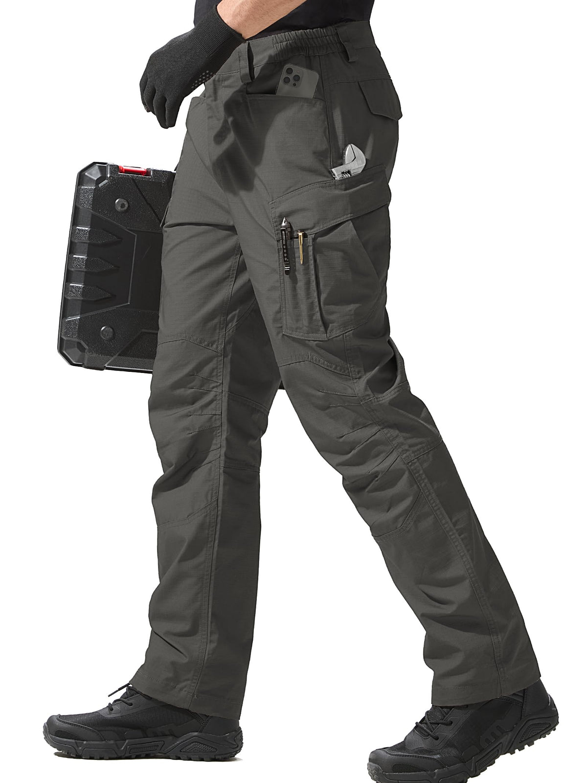 FREE SOLDIER Men's Tactical Pants Ripstop Work Cargo Hiking Pants