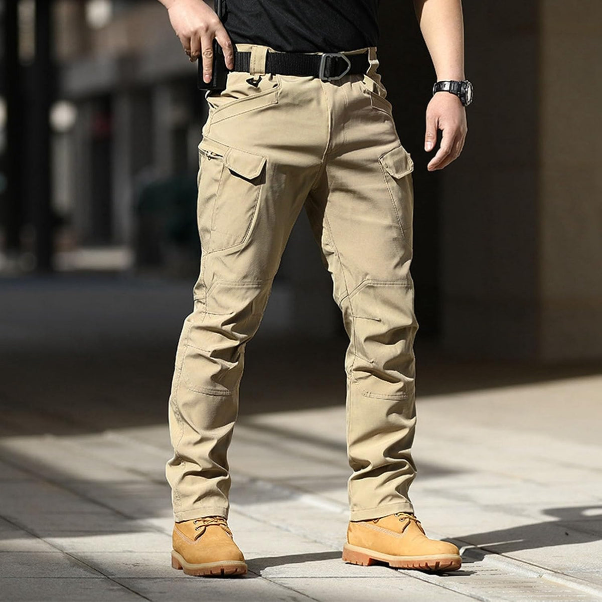 Cargo Work Pants for Men 2026 Tactical Stretch Casual Waterproof Travel Hiking Pant with Multi Pockets (No Belt)
