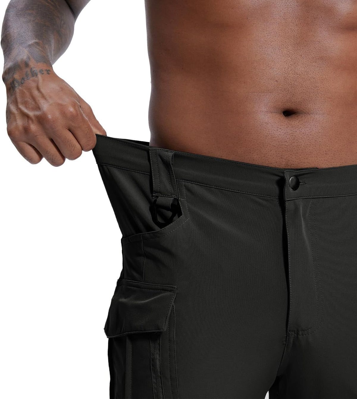 Men's Hiking Pants Breathable Summer Lightweight Tactical Cargo Stretch Quick Dry Fit Straight Leg Pants Airsoft Clothes