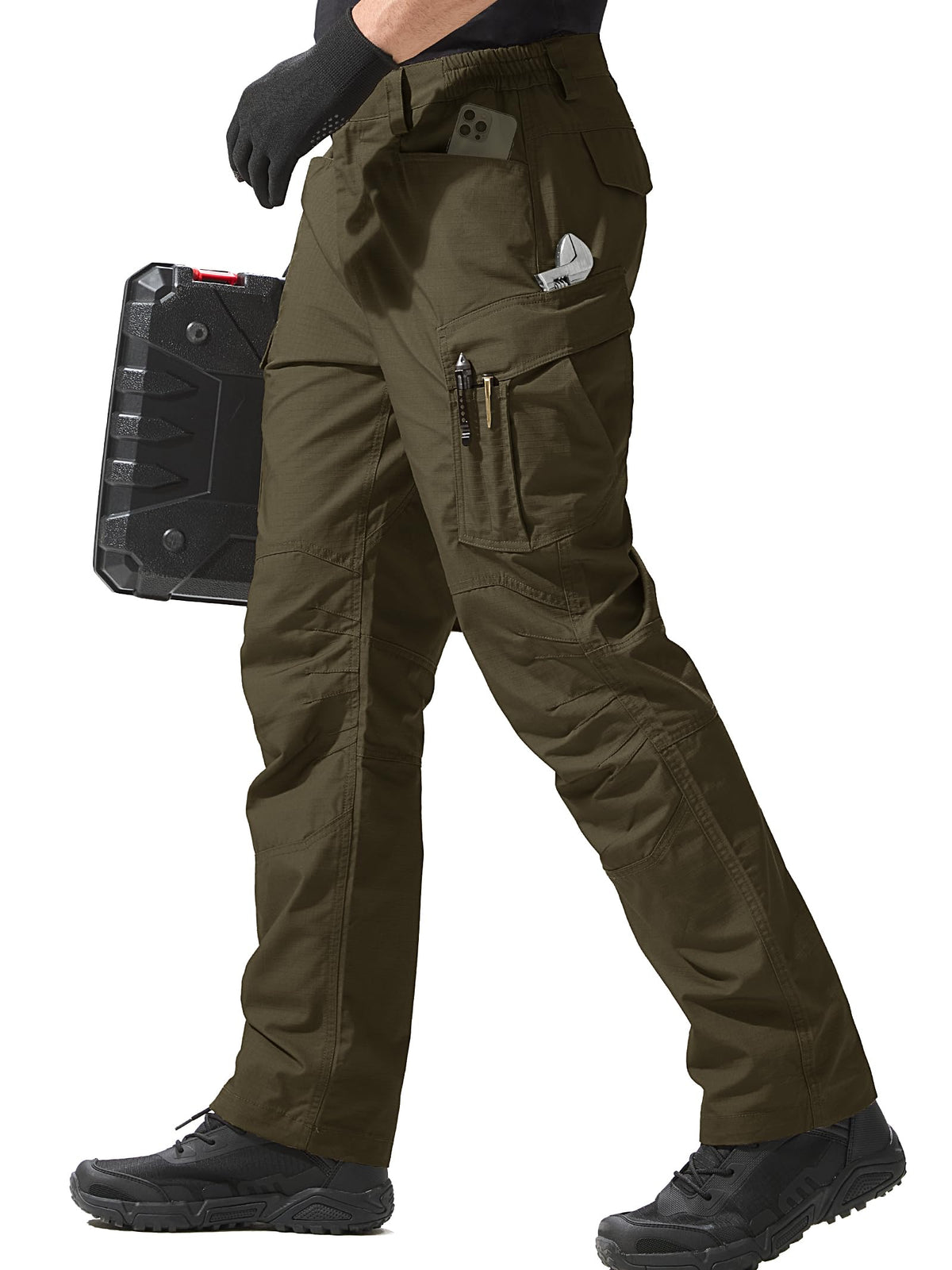FREE SOLDIER Men's Tactical Pants Ripstop Work Cargo Hiking Pants
