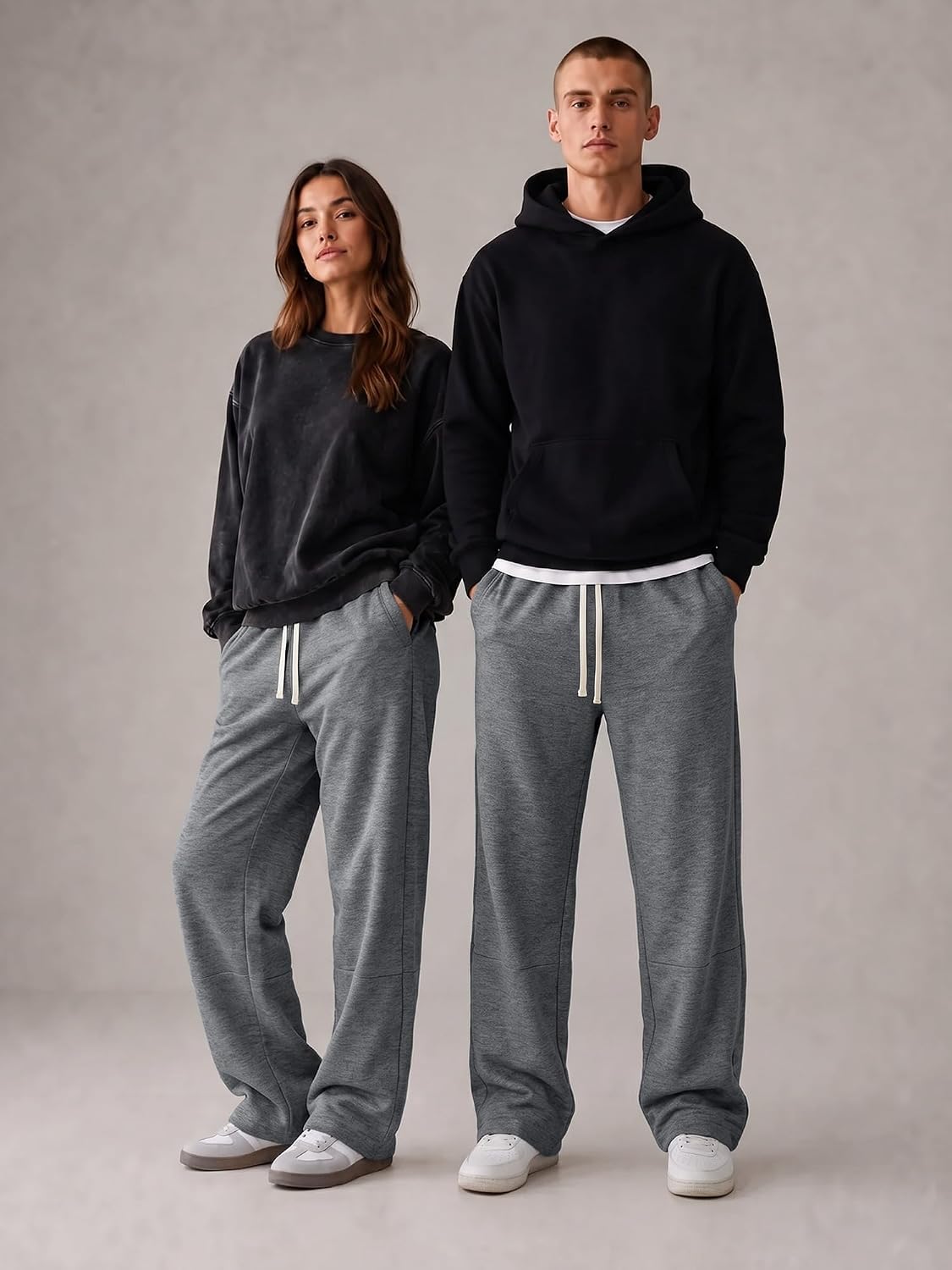 JMIERR Men's Baggy Sweatpants Straight Leg Drawstring