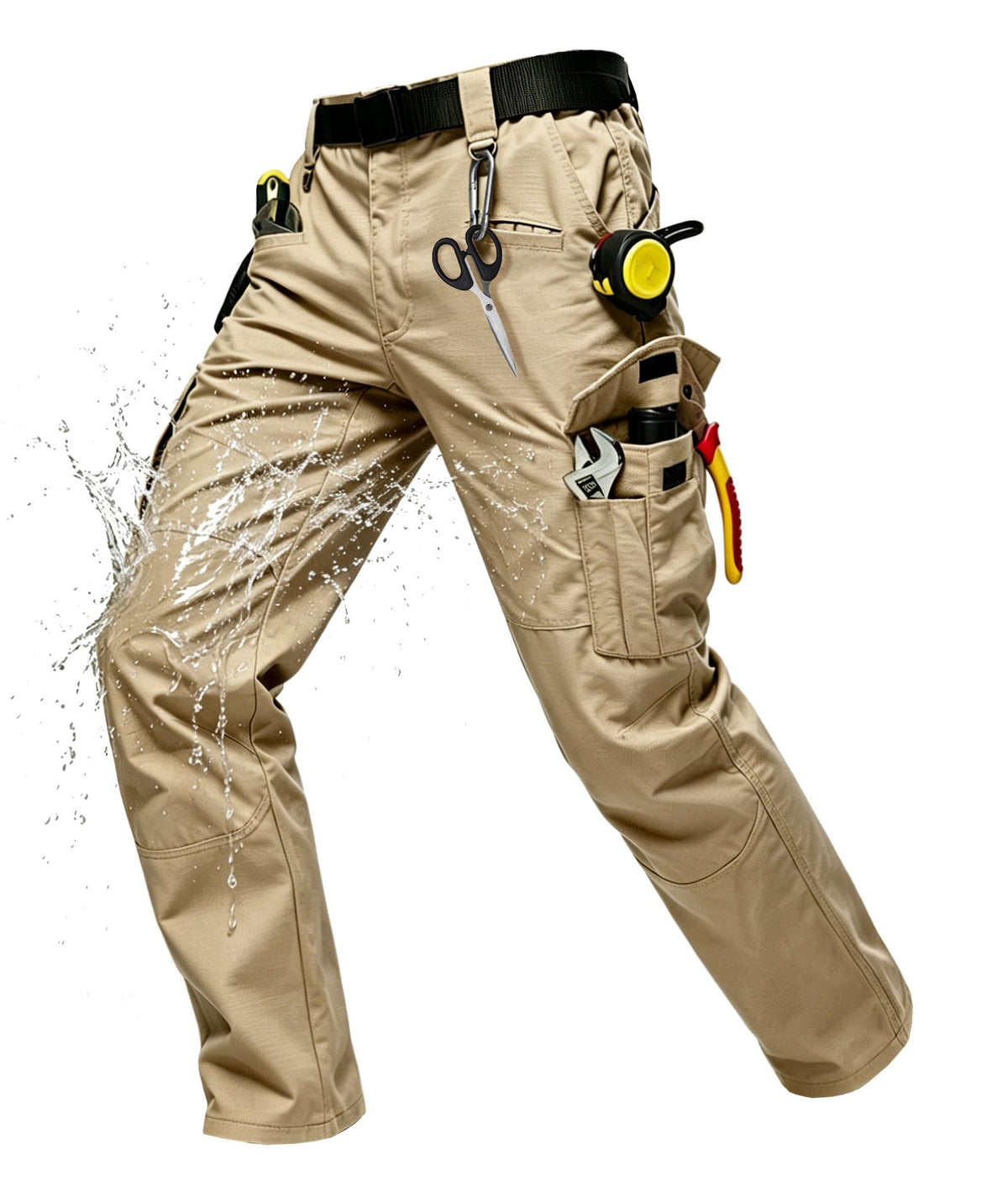 SWISSWELL Mens Tactical Cargo Work Pants Water Resistant Ripstop 10 Pockets