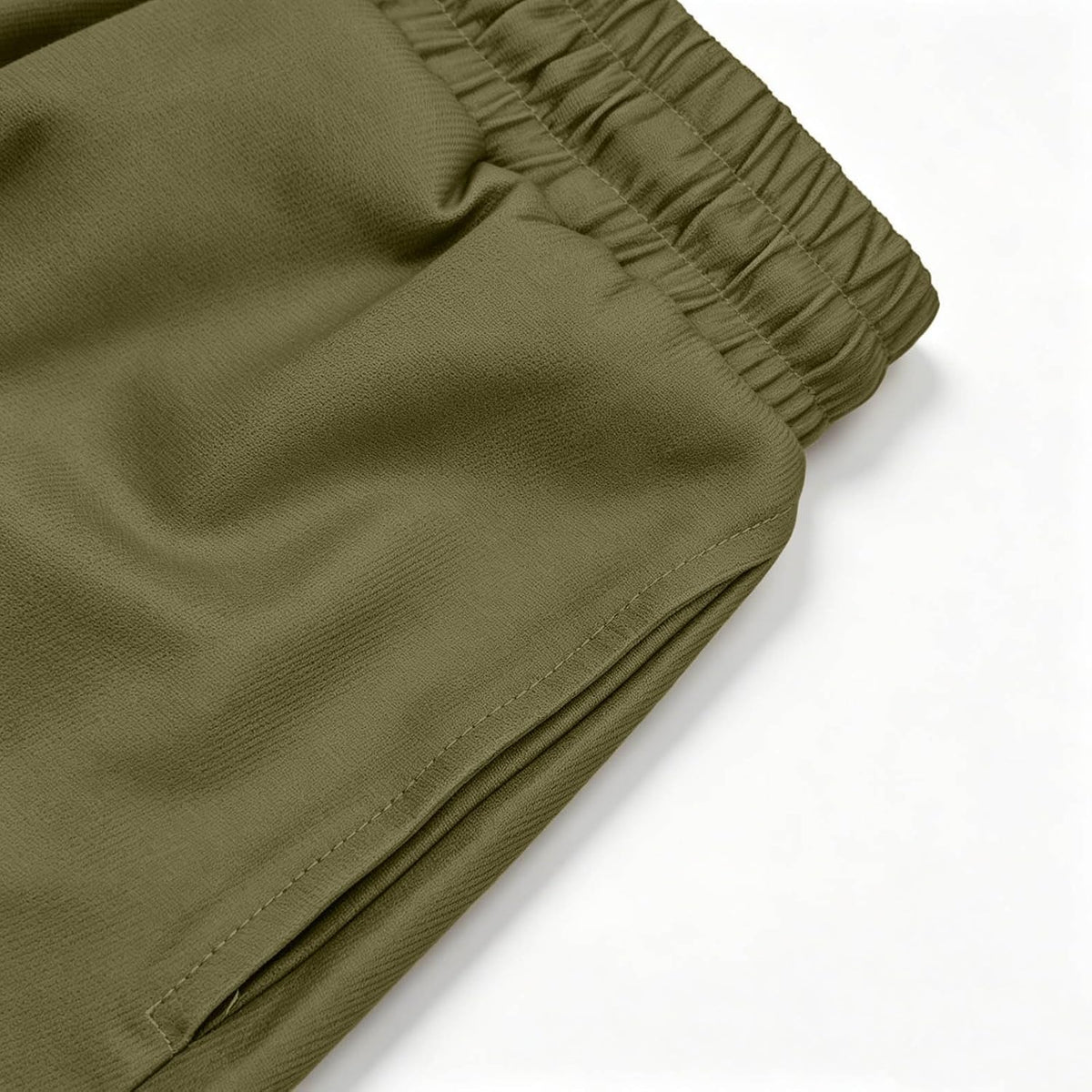 Cargo Pants for Men Elastic Waist Work Pants with Drawstring Multi Pockets Hiking Lightweight Tactical Trousers