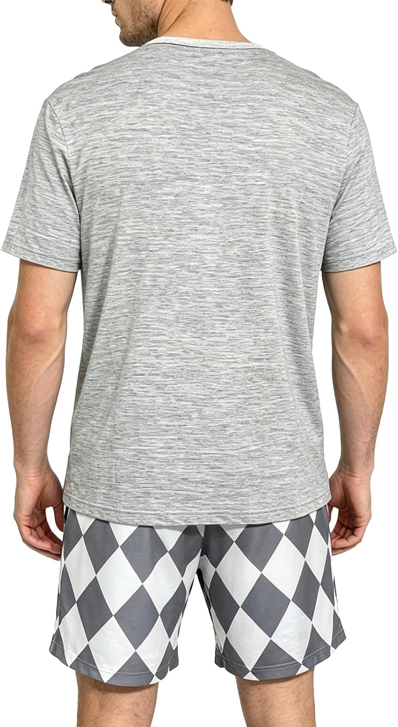 Men's Pajama Lounge Set - Soft 2 Piece Casual Sleepwear