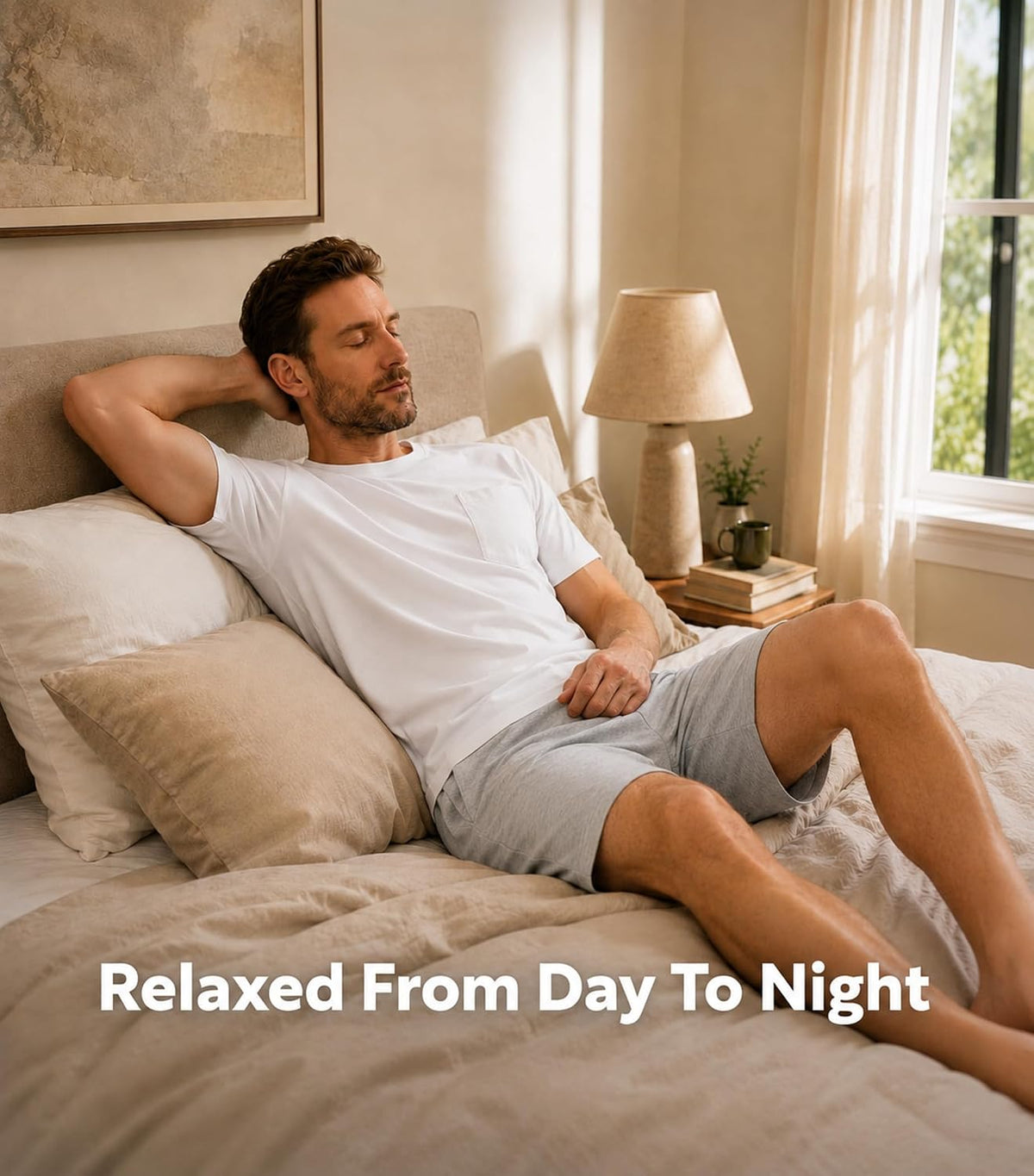 DAVID ARCHY Men's Short Sleeve Pajama Set, 2-Piece Top and Shorts