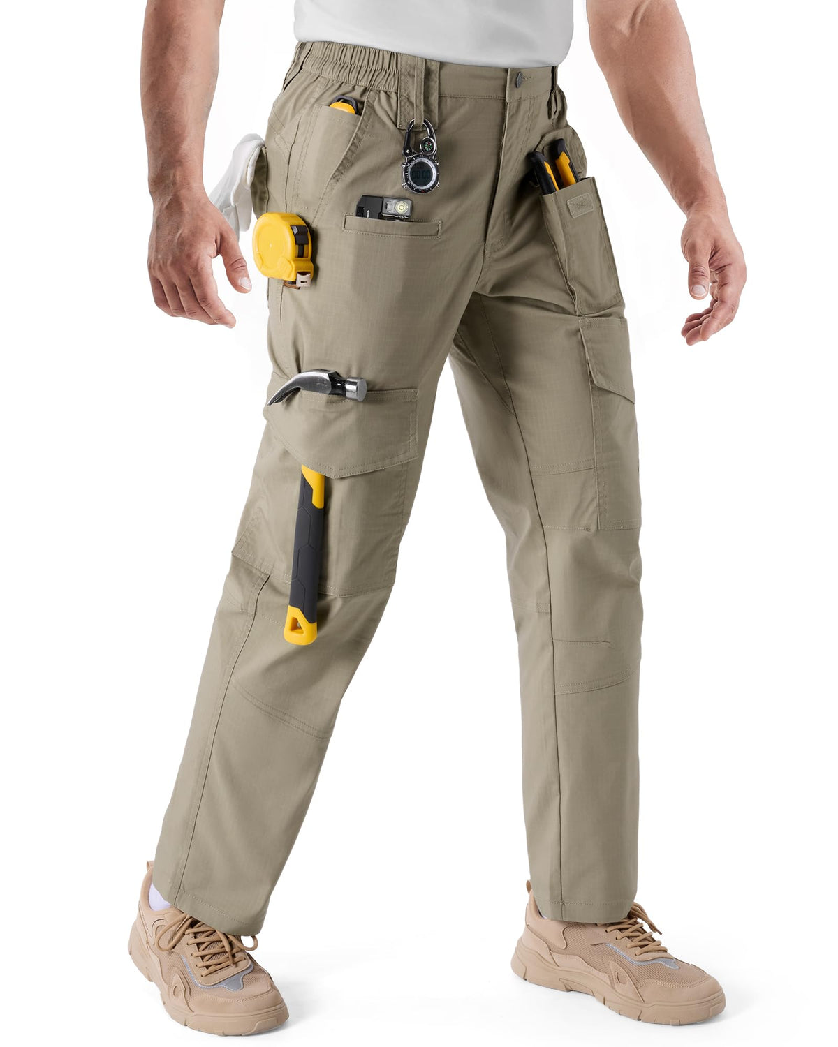 IGOLUMON Men's Tactical Work Pants Ripstop Cargo Pants 10 Pockets