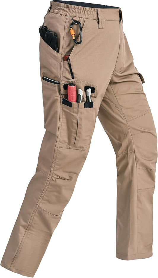Mens Cargo Pants Ripstop Breathable Tactical Hiking Pants with 7 Pockets