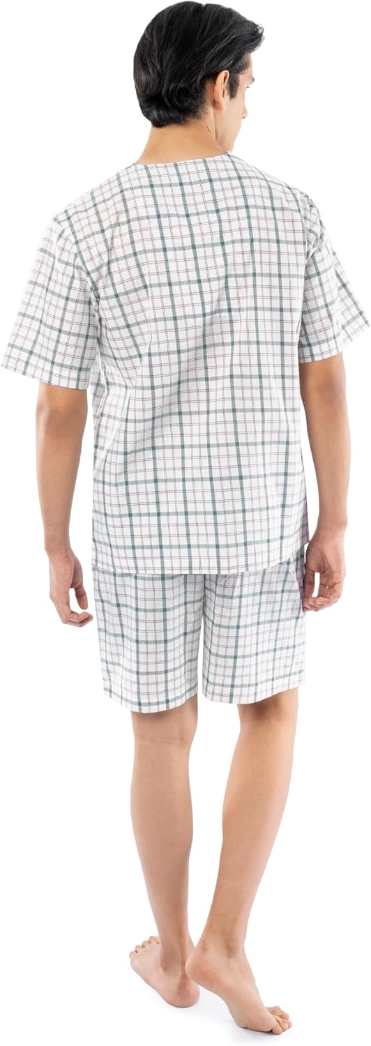 Fruit of the Loom Men's Broadcloth Short Sleeve Pajama Set