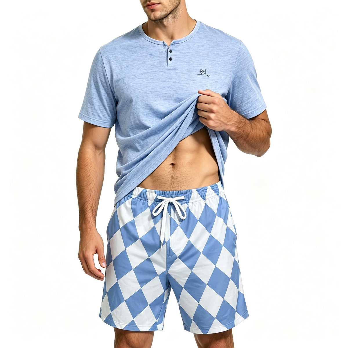 Men's Pajama Lounge Set - Soft 2 Piece Casual Sleepwear