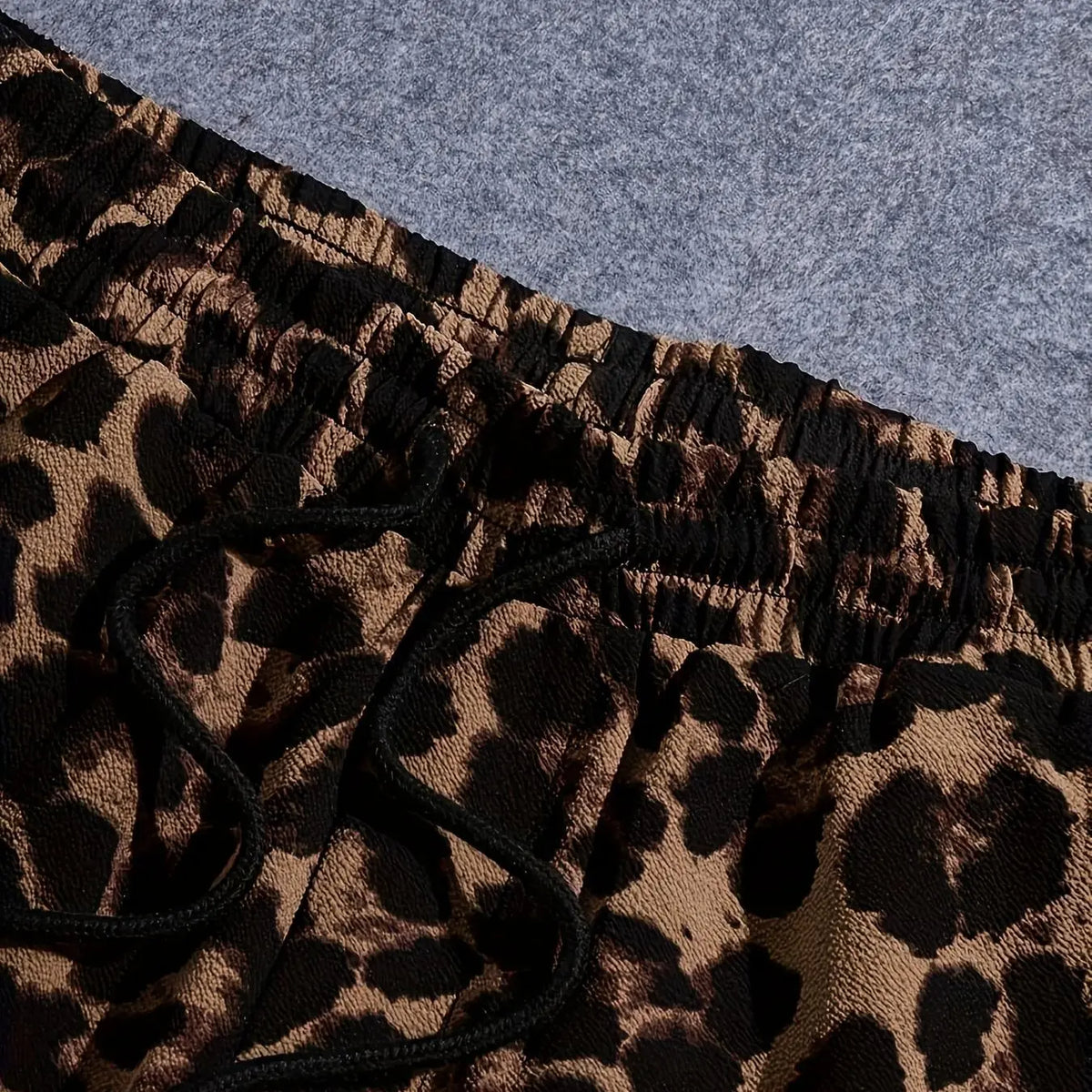 Men's Regular Fit Leopard Print French Terry Shorts, Casual Comfy Breathable Loungewear Shorts for Summer, Men's Bottoms for Daily Wear Menswear Shorts Pajamas