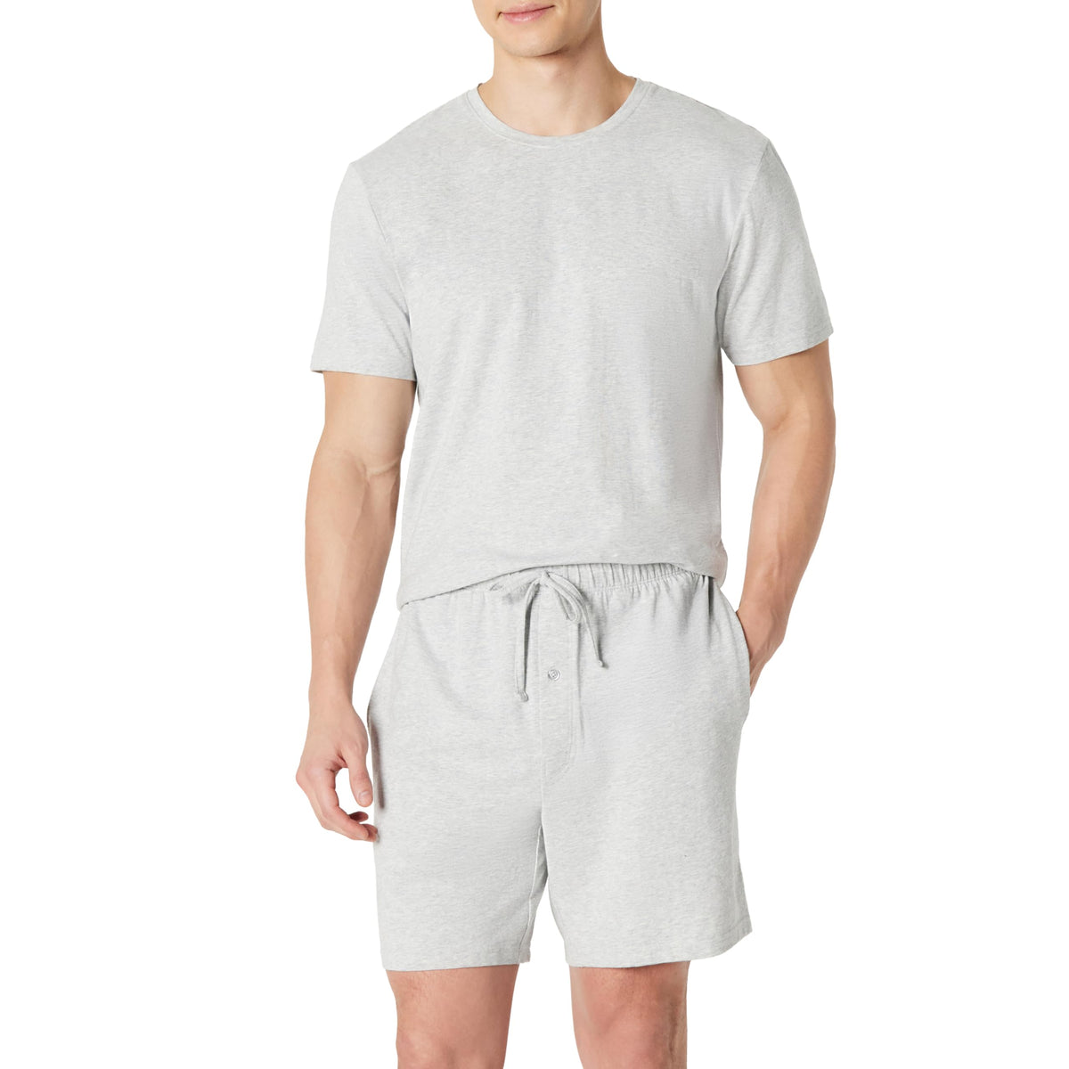 Amazon Essentials Men's Cotton-Modal Pajama Set, Short Sleeve T-Shirt and Shorts