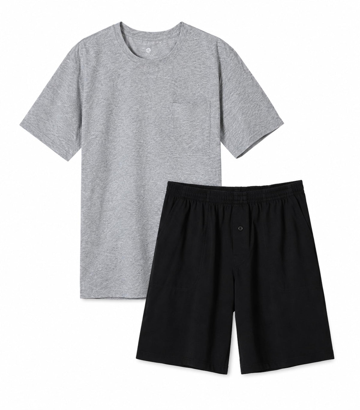 DAVID ARCHY Men's Short Sleeve Pajama Set, 2-Piece Top and Shorts