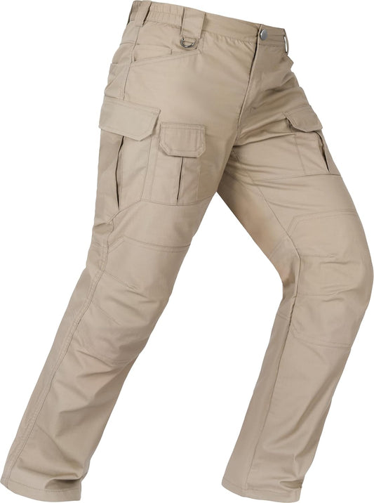 Men's Tactical Pants Water Resistant Stretch Cargo Ripstop Pants Lightweight Breathable Outdoor Work Hiking Pants