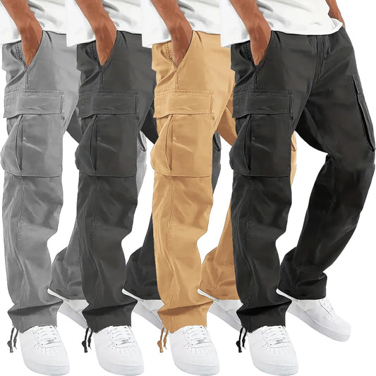 4 Pack Cargo Pants for Men Casual Hiking Joggers Lightweight Workout Outdoor Trousers Sweatpants with Pockets 2026