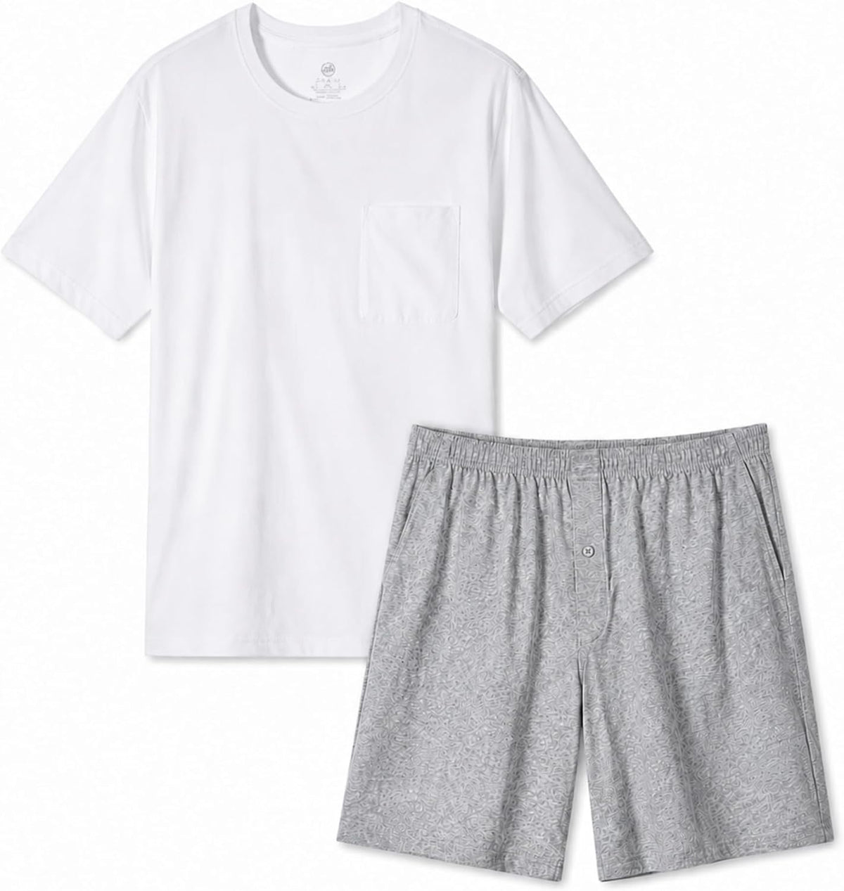 DAVID ARCHY Men's Short Sleeve Pajama Set, 2-Piece Top and Shorts
