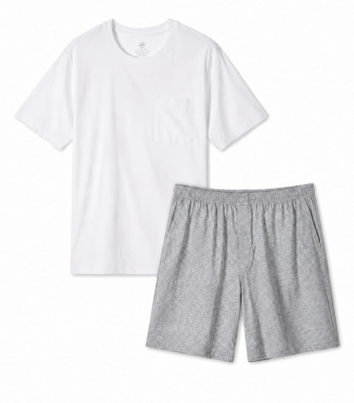 DAVID ARCHY Men's Short Sleeve Pajama Set, 2-Piece Top and Shorts