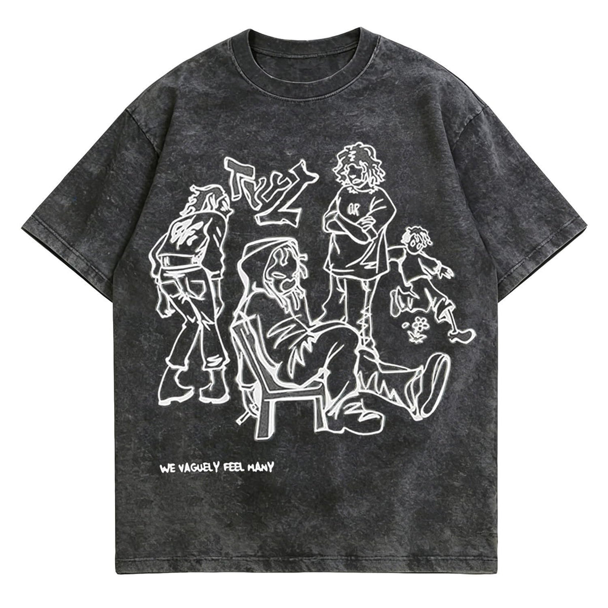 Mens Graphic Tees Oversized Creative Graffiti Tshirt