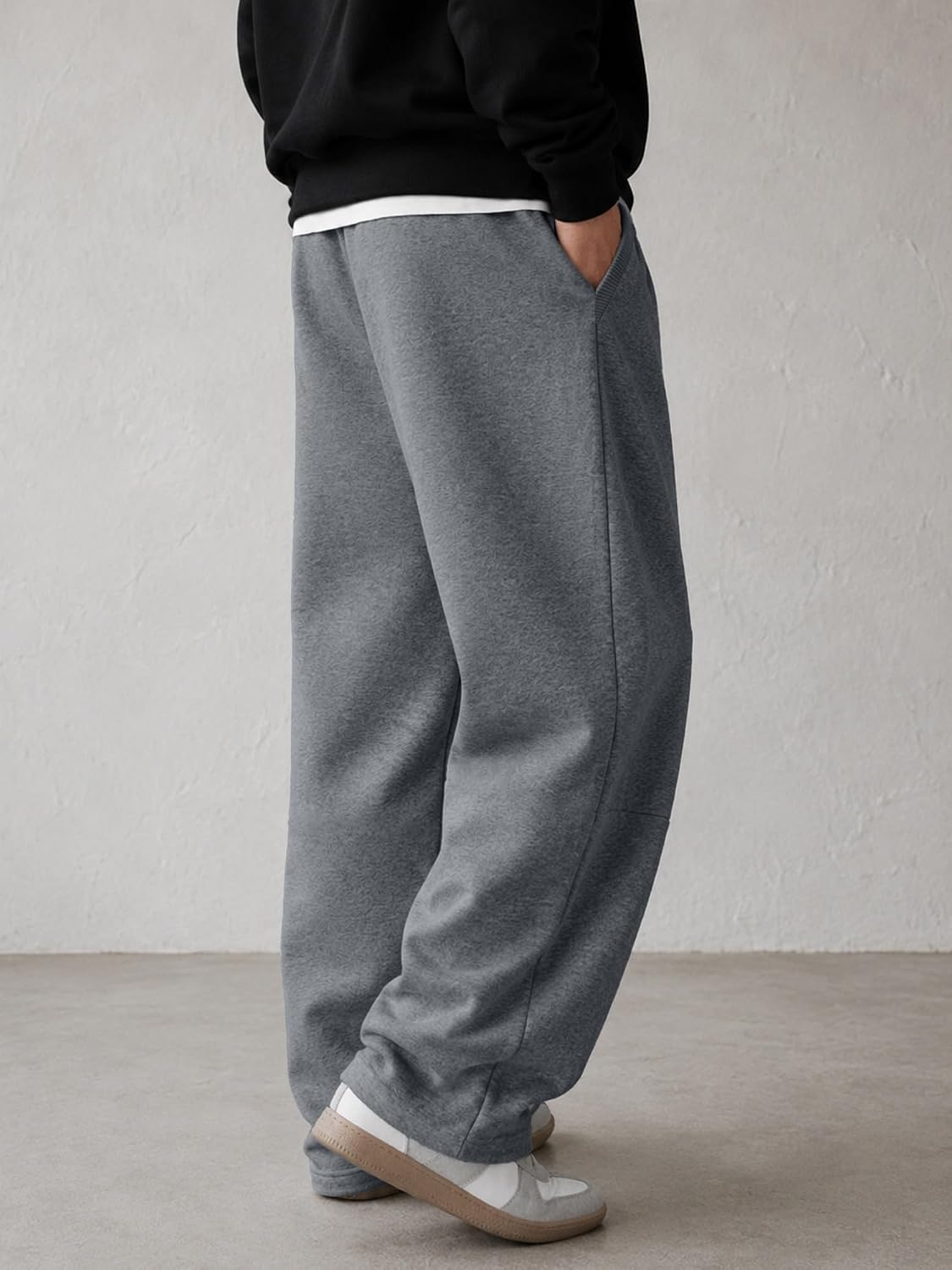 JMIERR Men's Baggy Sweatpants Straight Leg Drawstring