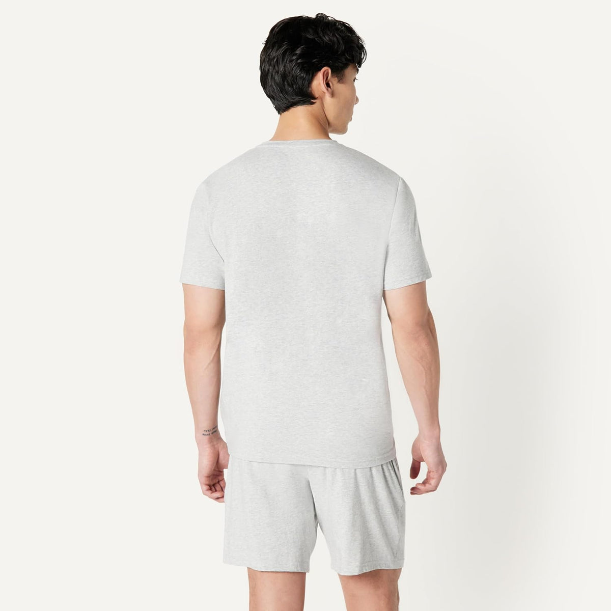 Amazon Essentials Men's Cotton-Modal Pajama Set, Short Sleeve T-Shirt and Shorts