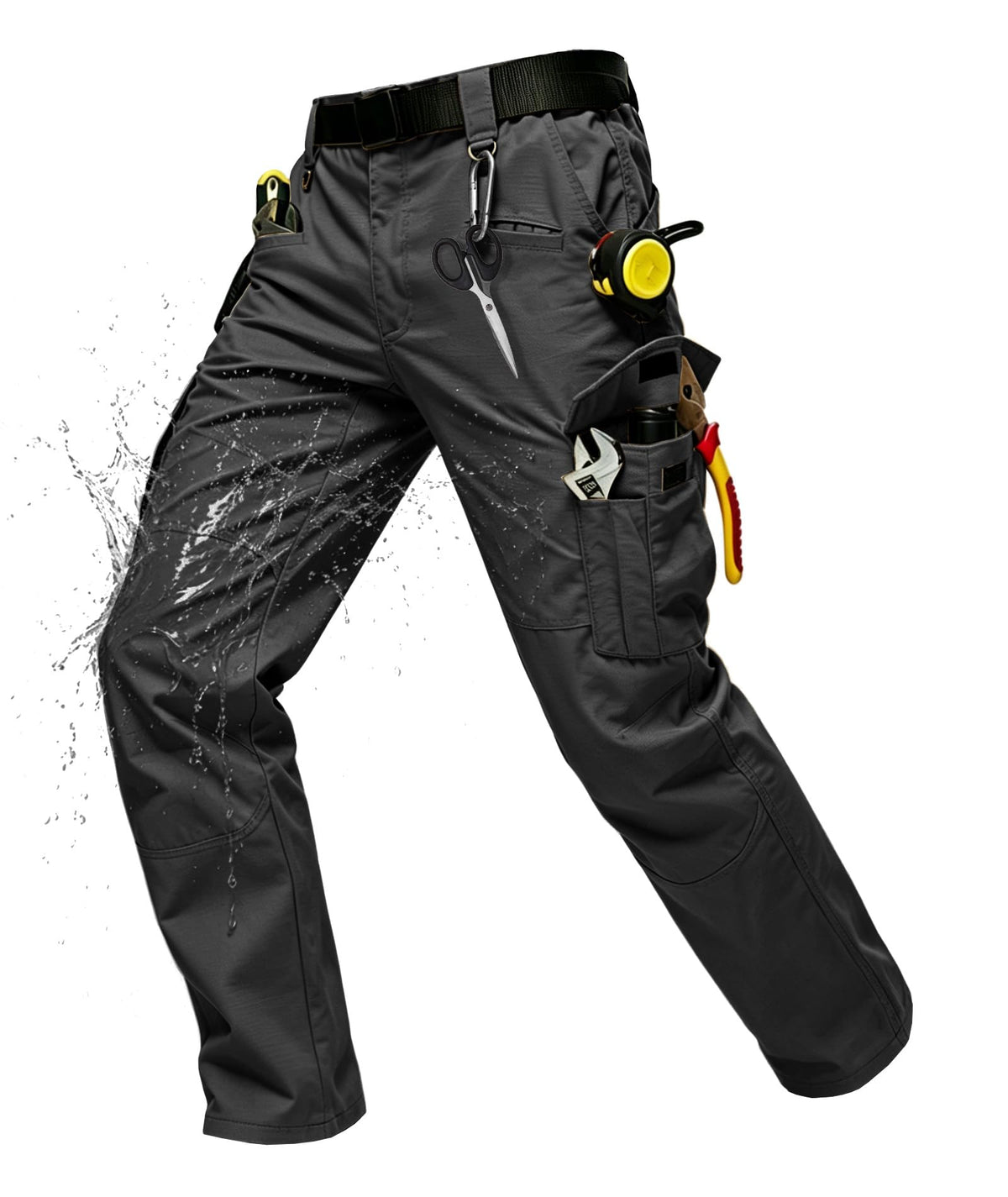 SWISSWELL Mens Tactical Cargo Work Pants Water Resistant Ripstop 10 Pockets