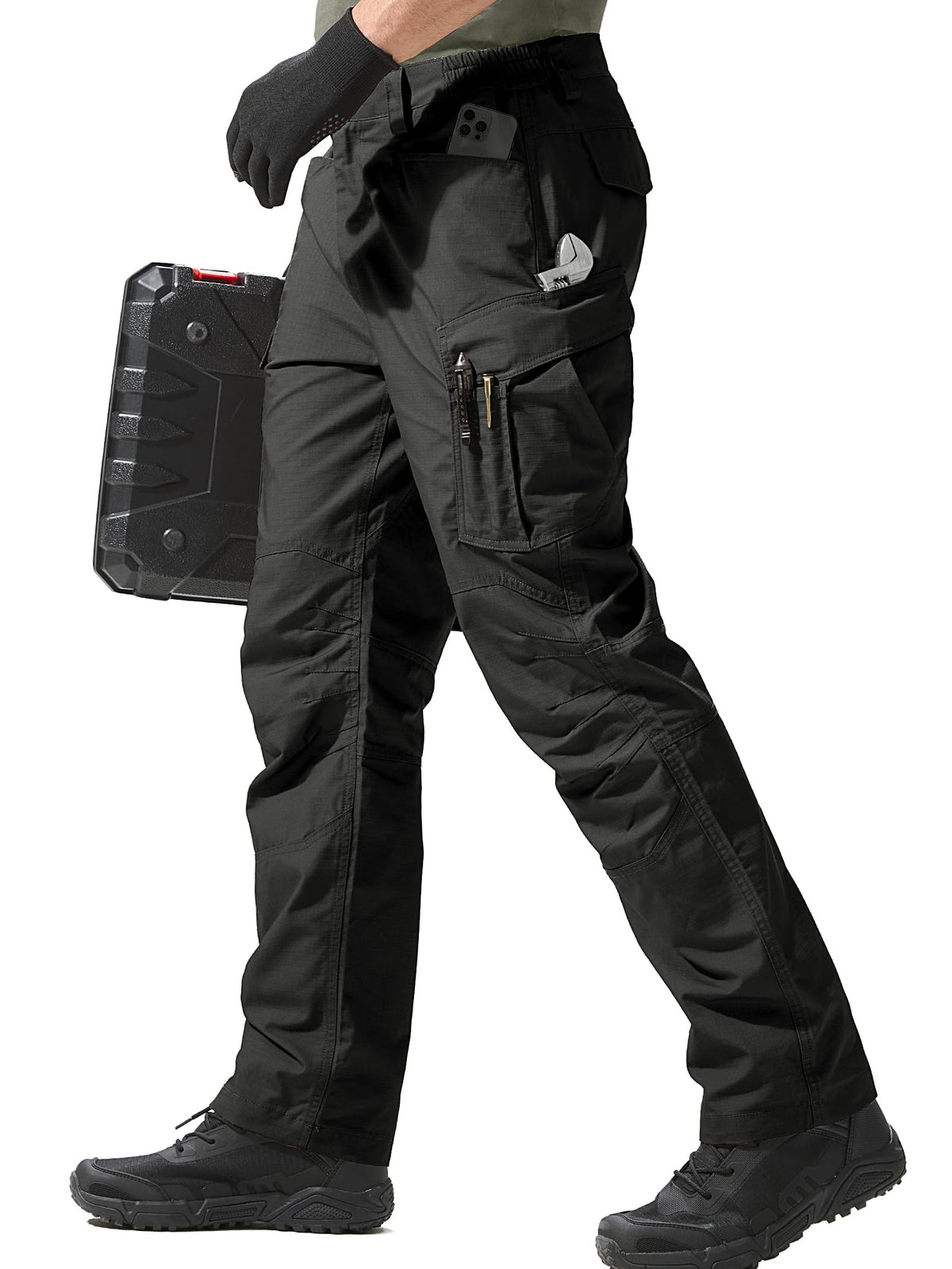 FREE SOLDIER Men's Tactical Pants Ripstop Work Cargo Hiking Pants