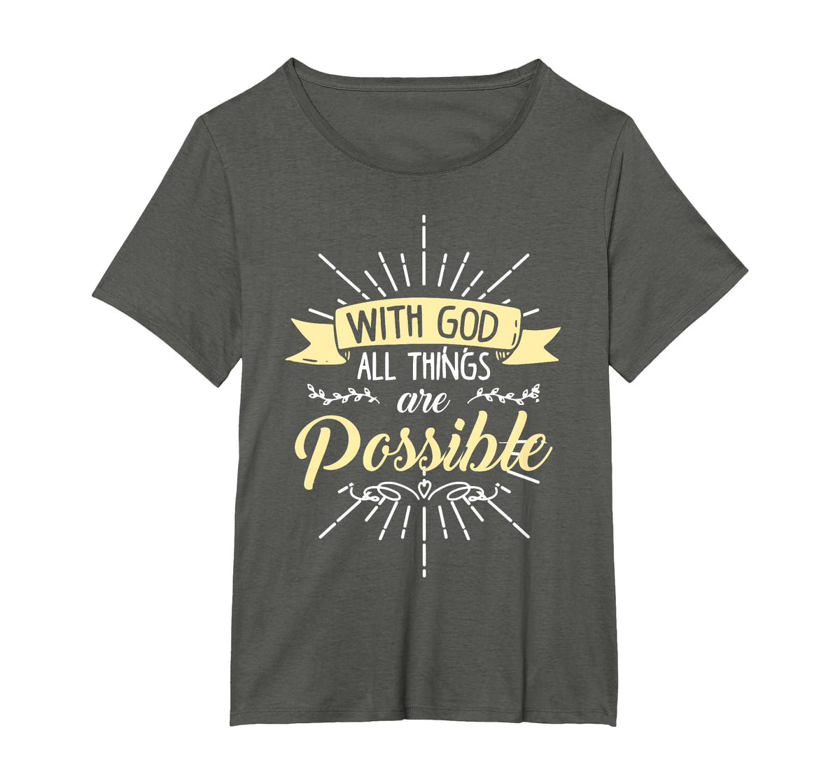 Religious Shirt, with God All Things are Possible T-Shirt