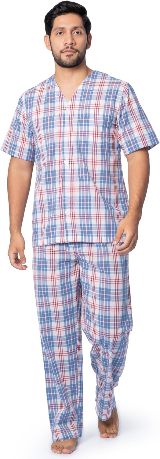 Fruit of the Loom Men's Sleep Sets, Pajama Set with Full Length Bottoms